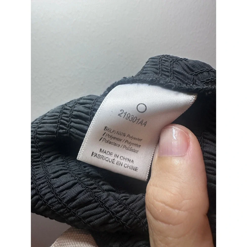 Dolan Anthropologie Women Black Smocked Ruffle Boho Tiered Mini Skirt Small